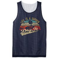 Life Is A Garden Dig It Retro Vintage Farmer Mesh Reversible Basketball Jersey Tank