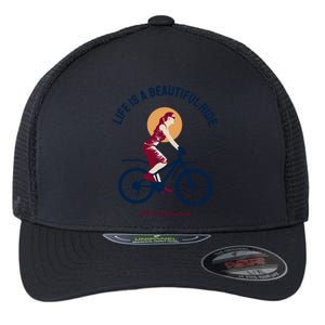 Life Is A Beautiful Ride Flexfit Unipanel Trucker Cap