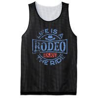 Life Is A Rodeo Bull Fighter Cowboy Longhorn Bull Riding Mesh Reversible Basketball Jersey Tank