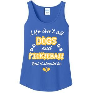 Life IsnT All Dogs And Pickleball Paddleball Players Cool Gift Ladies Essential Tank