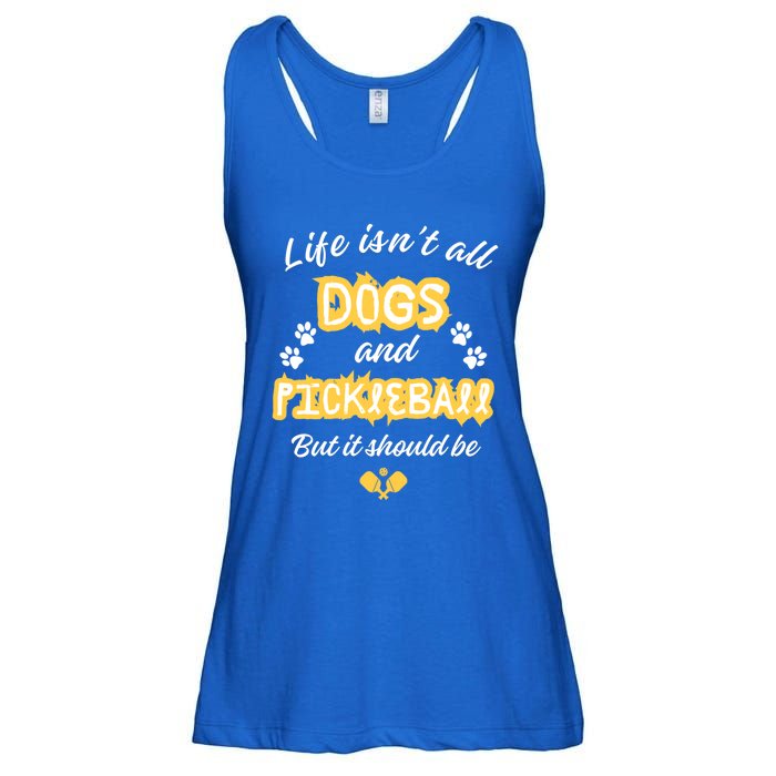 Life IsnT All Dogs And Pickleball Paddleball Players Cool Gift Ladies Essential Flowy Tank