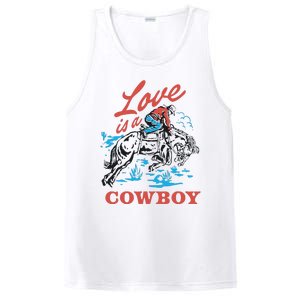 Love Is A Cowboy Funny Cowboy PosiCharge Competitor Tank