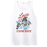 Love Is A Cowboy Funny Cowboy PosiCharge Competitor Tank