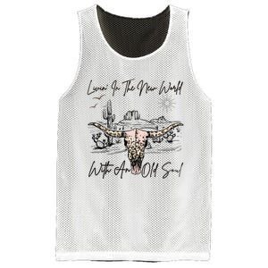 Living In A New World With An Old Soul Mesh Reversible Basketball Jersey Tank