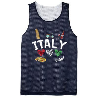 Love Italy And Everything Italian Culture Gift Mesh Reversible Basketball Jersey Tank