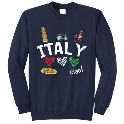 Love Italy And Everything Italian Culture Gift Tall Sweatshirt