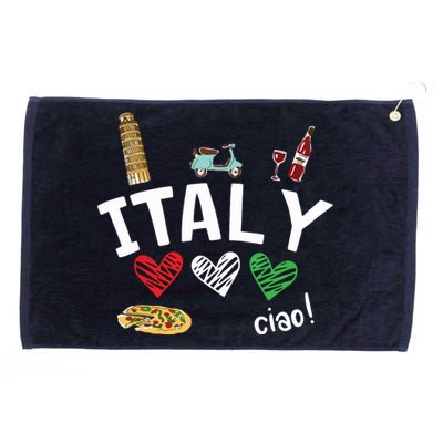 Love Italy And Everything Italian Culture Gift Grommeted Golf Towel