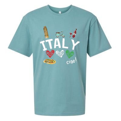 Love Italy And Everything Italian Culture Gift Sueded Cloud Jersey T-Shirt