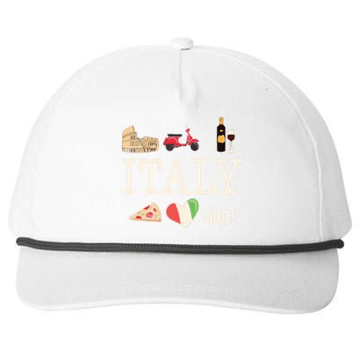 Love Italy And Everything Italian Culture Snapback Five-Panel Rope Hat