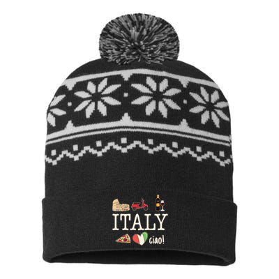 Love Italy And Everything Italian Culture USA-Made Snowflake Beanie