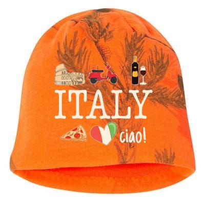 Love Italy And Everything Italian Culture Kati - Camo Knit Beanie