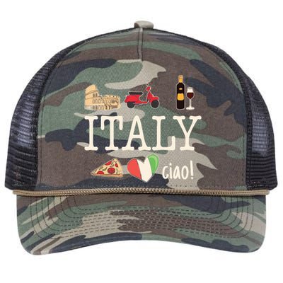 Love Italy And Everything Italian Culture Retro Rope Trucker Hat Cap