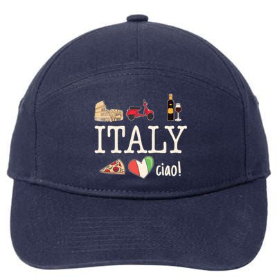 Love Italy And Everything Italian Culture 7-Panel Snapback Hat