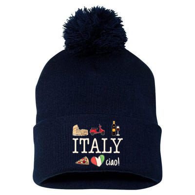 Love Italy And Everything Italian Culture Pom Pom 12in Knit Beanie