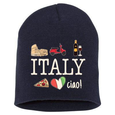 Love Italy And Everything Italian Culture Short Acrylic Beanie