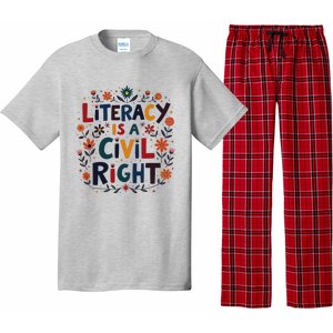 Literacy Is A Civil Right Reading Teacher Design Pajama Set