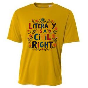 Literacy Is A Civil Right Reading Teacher Design Cooling Performance Crew T-Shirt