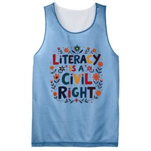 Literacy Is A Civil Right Reading Teacher Design Mesh Reversible Basketball Jersey Tank