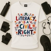 Literacy Is A Civil Right Reading Teacher Design Cooling Performance Crew T-Shirt