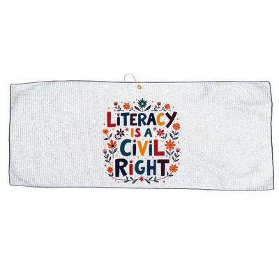 Literacy Is A Civil Right Reading Teacher Design Large Microfiber Waffle Golf Towel