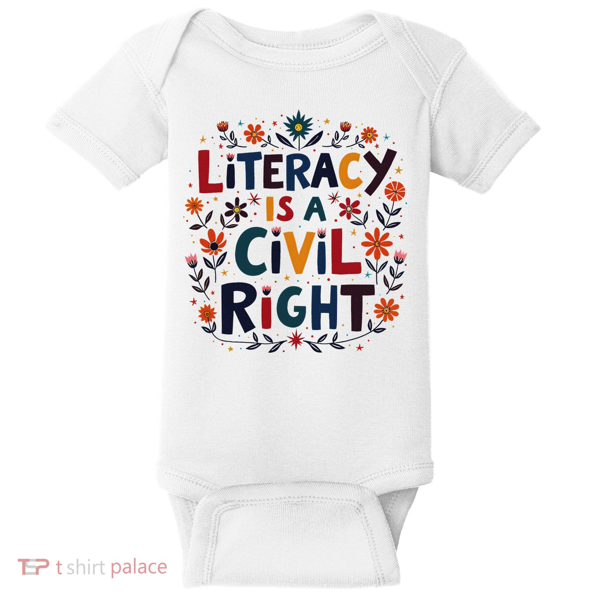 Literacy Is A Civil Right Reading Teacher Design Baby Bodysuit