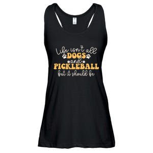 Life IsnT All Dogs And Pickleball Player Pickleball Dog Ladies Essential Flowy Tank