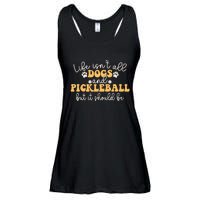 Life IsnT All Dogs And Pickleball Player Pickleball Dog Ladies Essential Flowy Tank