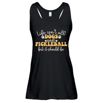 Life IsnT All Dogs And Pickleball Player Pickleball Dog Ladies Essential Flowy Tank