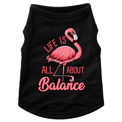 Life Is All About Balance Funny Flamingo Lover Gift Doggie Tank