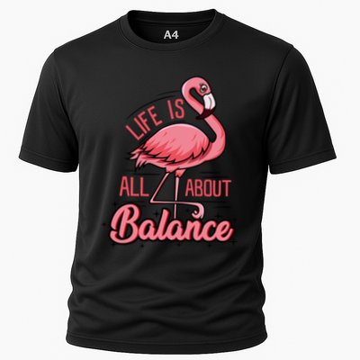 Life Is All About Balance Funny Flamingo Lover Gift Performance Shirt
