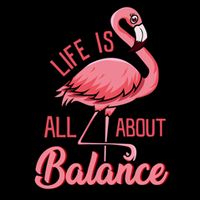Life Is All About Balance Funny Flamingo Lover Gift Cooling Performance Crew T-Shirt