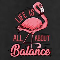 Life Is All About Balance Funny Flamingo Lover Gift Adult Drive Performance Visor