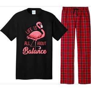 Life Is All About Balance Funny Flamingo Lover Gift Pajama Set