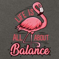 Life Is All About Balance Funny Flamingo Lover Gift Cotton Canvas Backpack