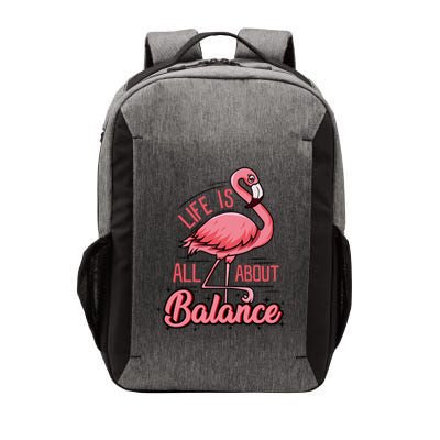 Life Is All About Balance Funny Flamingo Lover Gift Vector Backpack