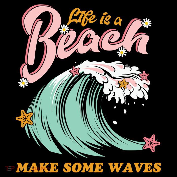 Life Is A Beach Make Some Waves Impact Tech Backpack