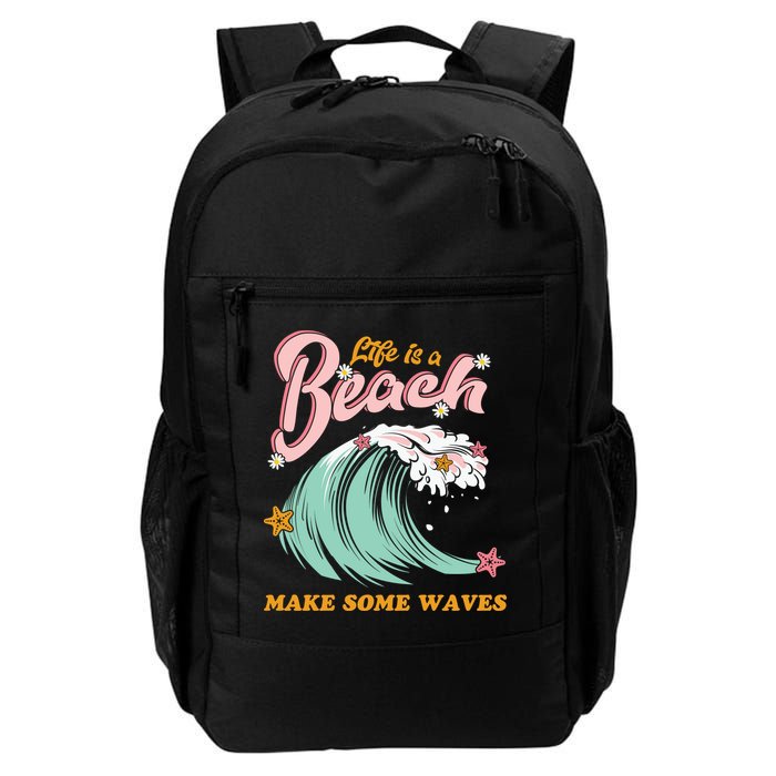 Life Is A Beach Make Some Waves Backpack