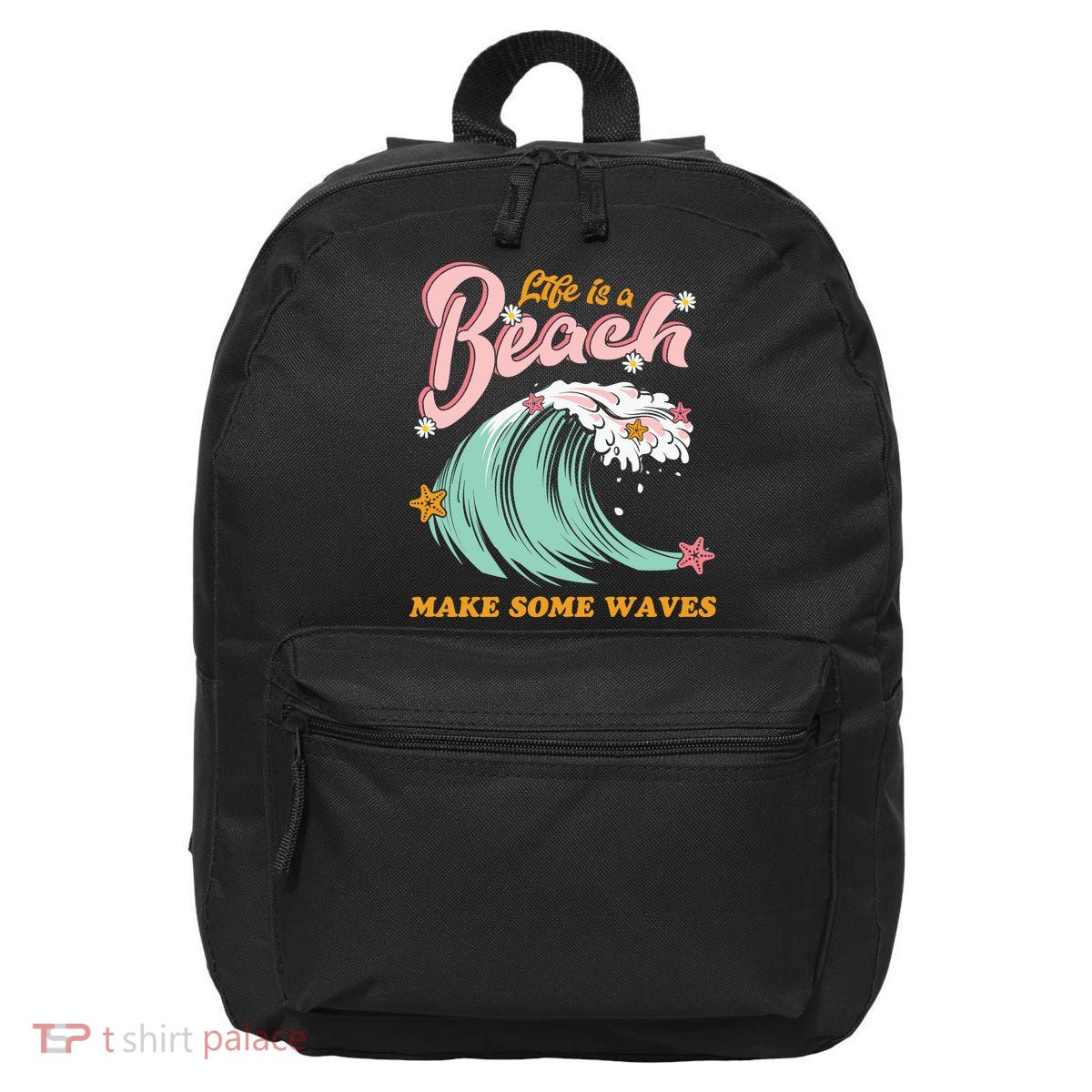Life Is A Beach Make Some Waves 16 in Basic Backpack