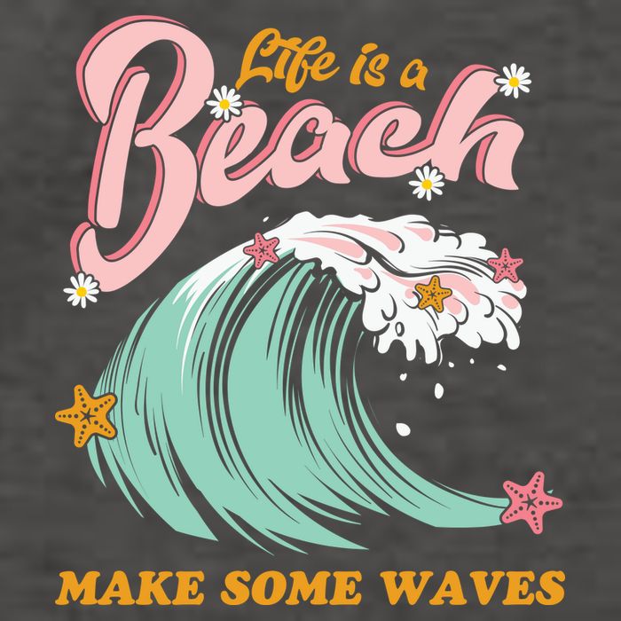 Life Is A Beach Make Some Waves Vector Backpack
