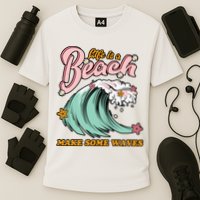Life Is A Beach Make Some Waves Performance Shirt
