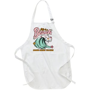 Life Is A Beach Make Some Waves Full-Length Apron With Pockets