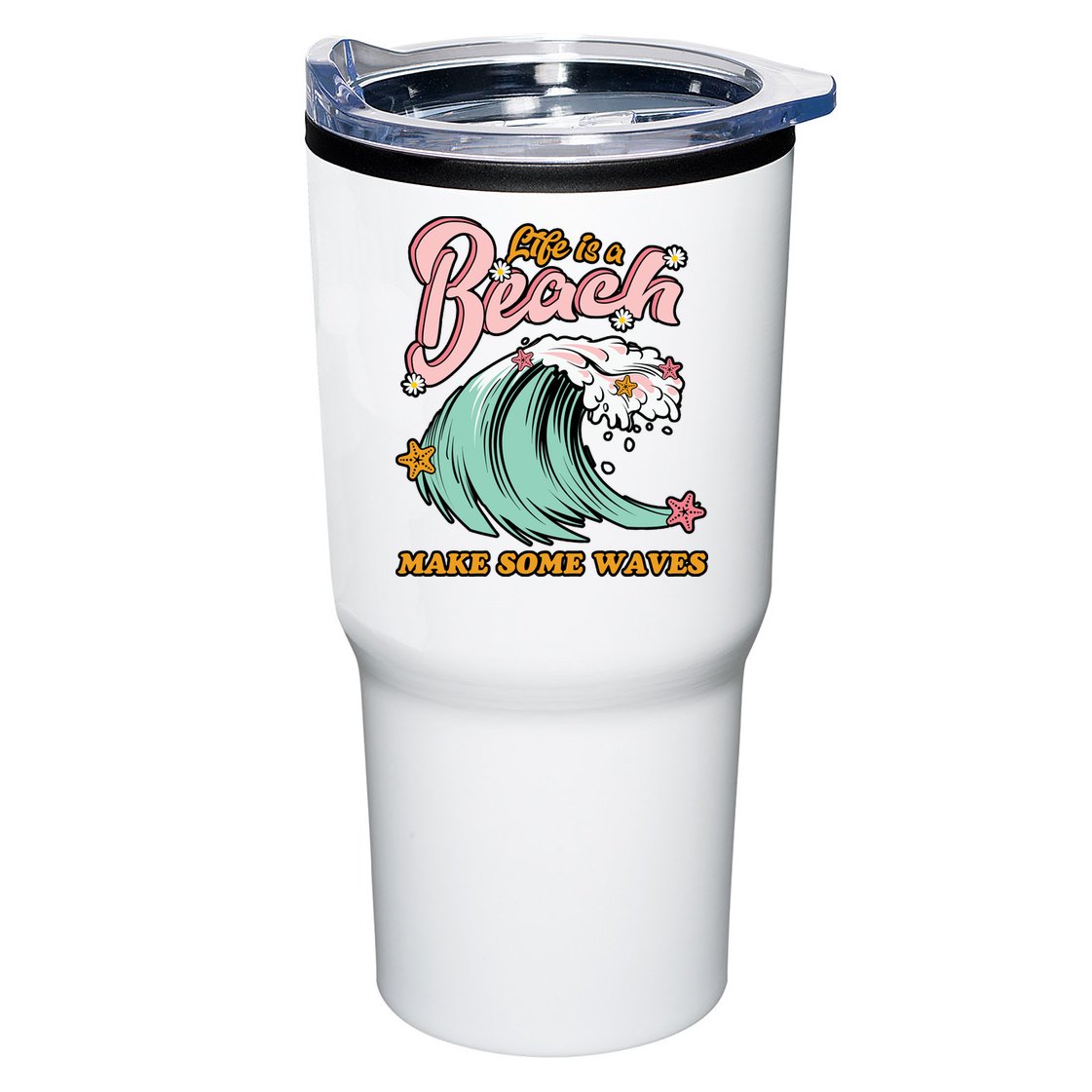 Life Is A Beach Make Some Waves Tumbler