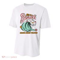 Life Is A Beach Make Some Waves Youth Performance Sprint T-Shirt