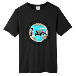 Leopard I Am Inspirational Bible Verse Christian Religious Meaningful Gift Tall Fusion ChromaSoft Performance T-Shirt