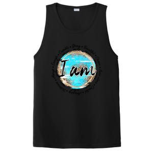 Leopard I Am Inspirational Bible Verse Christian Religious Meaningful Gift PosiCharge Competitor Tank