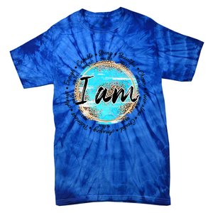 Leopard I Am Inspirational Bible Verse Christian Religious Meaningful Gift Tie-Dye T-Shirt