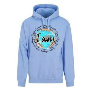 Leopard I Am Inspirational Bible Verse Christian Religious Meaningful Gift Unisex Surf Hoodie