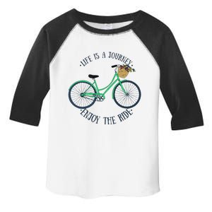 Life Is A Journey Enjoy The Ride Cute Cycling Toddler Fine Jersey T-Shirt