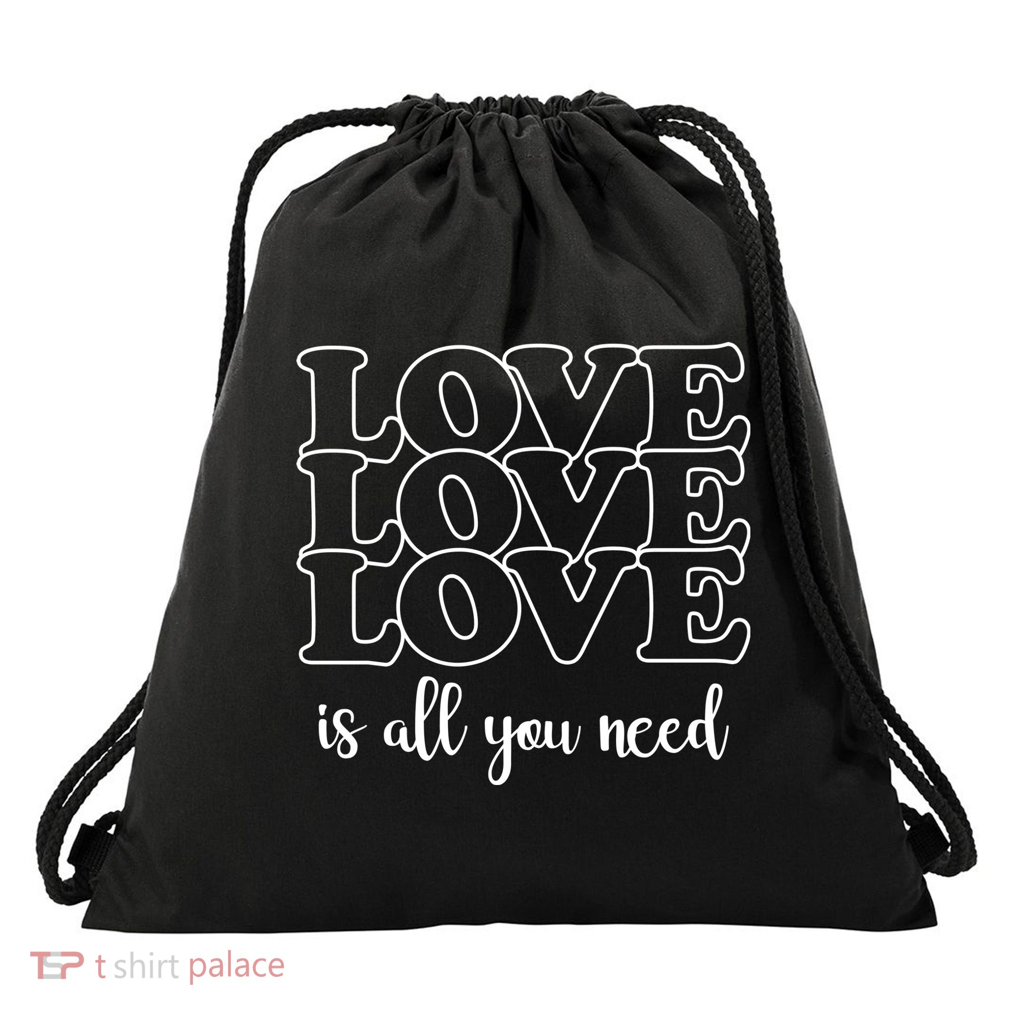 Love Is All You Need Drawstring Bag