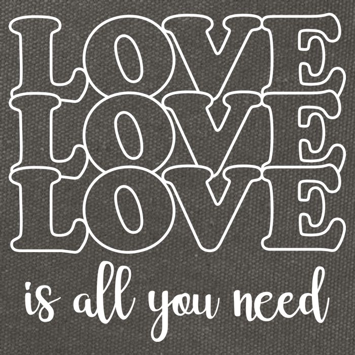 Love Is All You Need Cotton Canvas Backpack